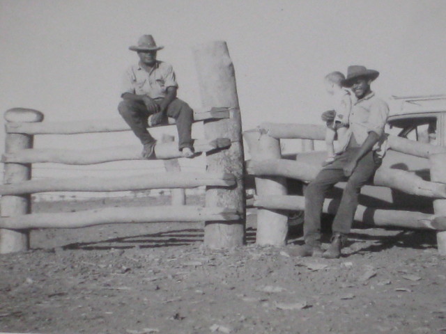 Jimmy Pound,Peter Cop and Neville.  Annitawa Station Mid 60's