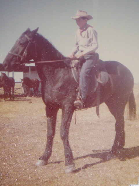 Neville on Prince at Camooweal Gymkana mid 70's